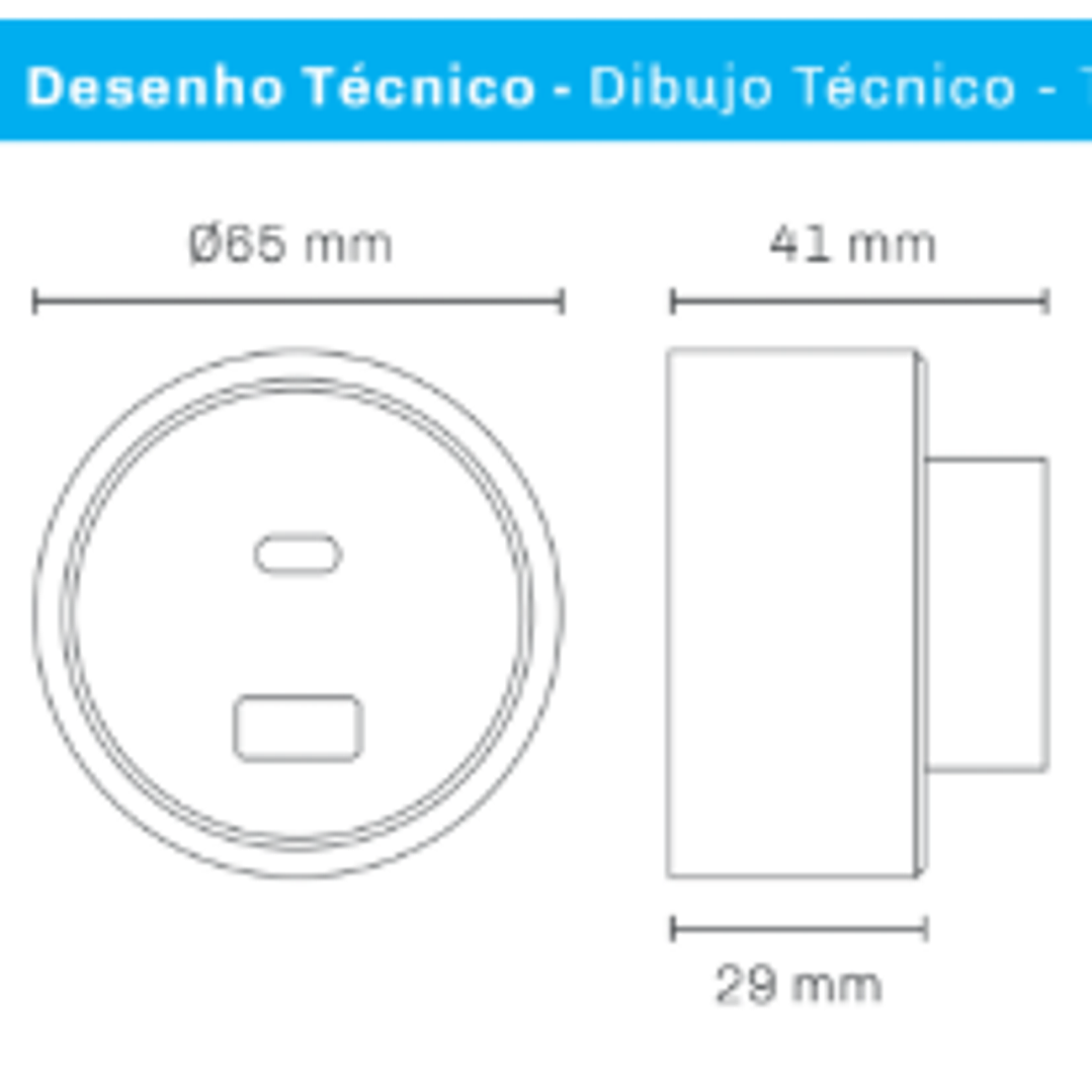 Tomada Magnética USB A+C Cinza - R-Electric 3