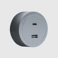 Tomada Magnética USB A+C Cinza - R-Electric - thumbnail 2