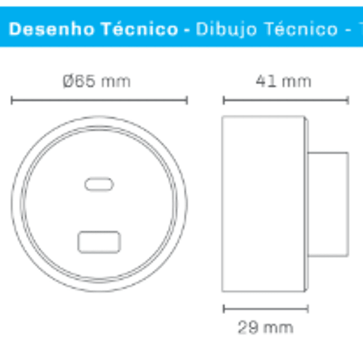 Tomada Magnética USB A+C Preto - R-Electric 3