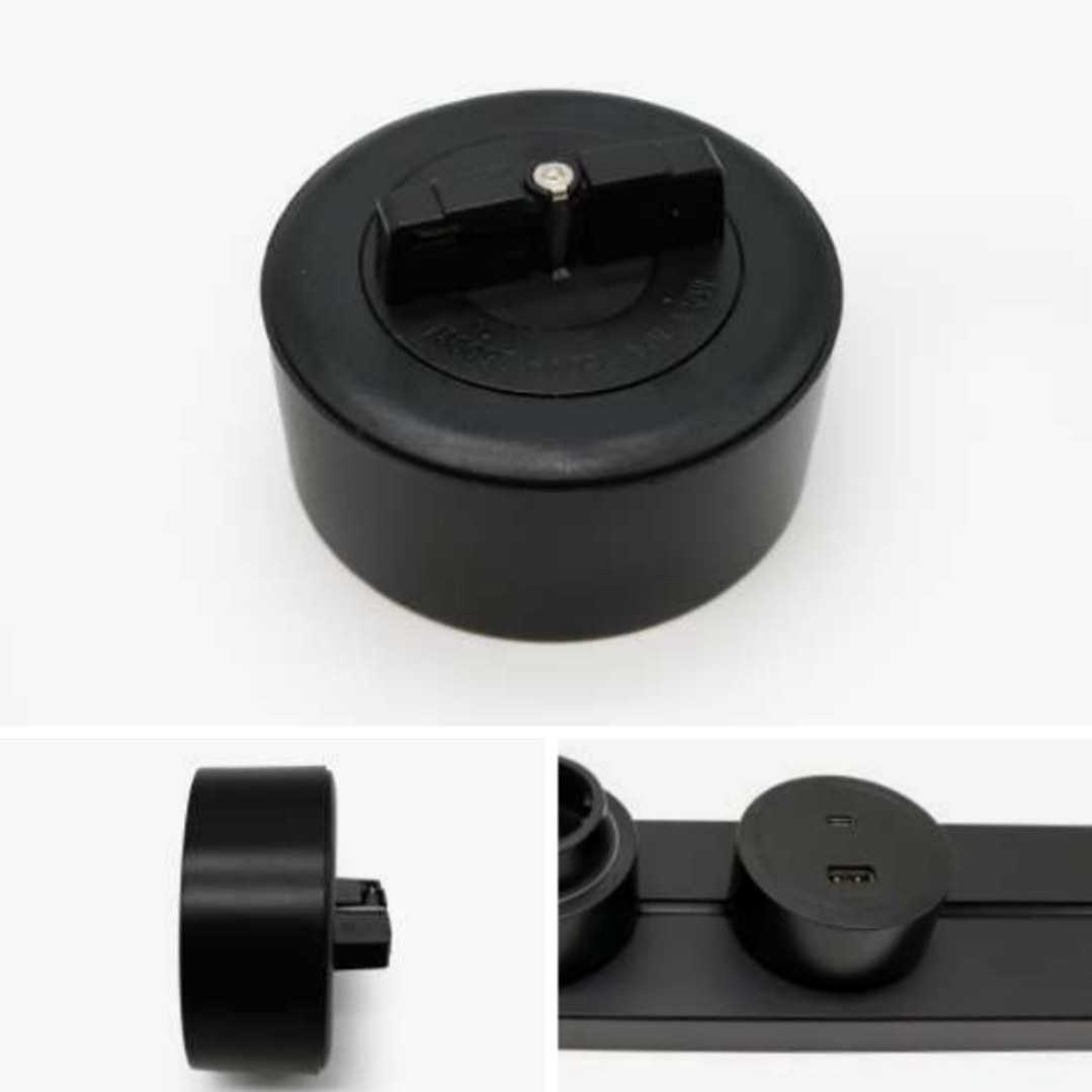 Tomada Magnética USB A+C com LED Preto - R-Electric 4