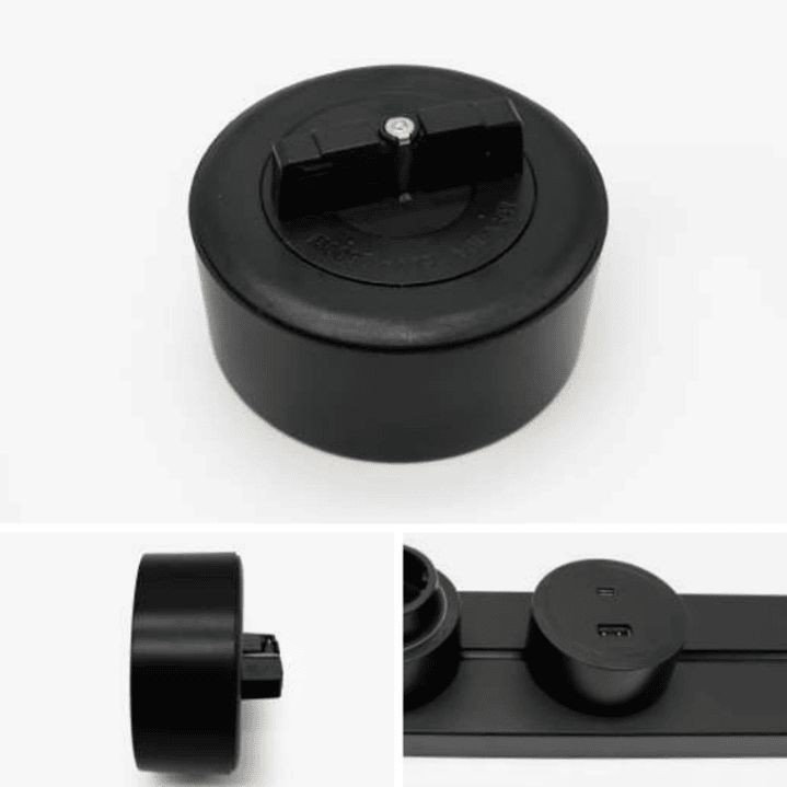 Tomada Magnética USB A+C com LED Preto - R-Electric 4