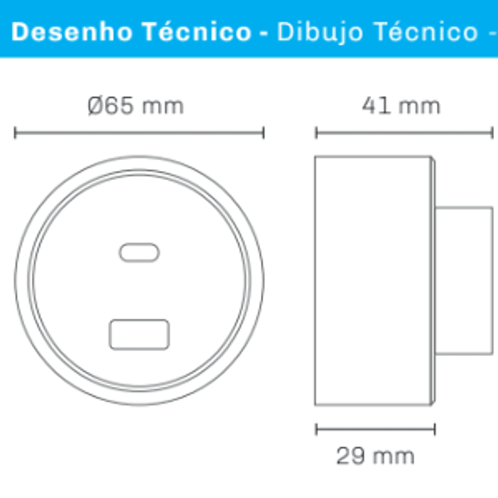 Tomada Magnética USB A+C com LED Branco - R-Electric 4