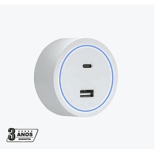 Tomada Magnética USB A+C com LED Branco - R-Electric