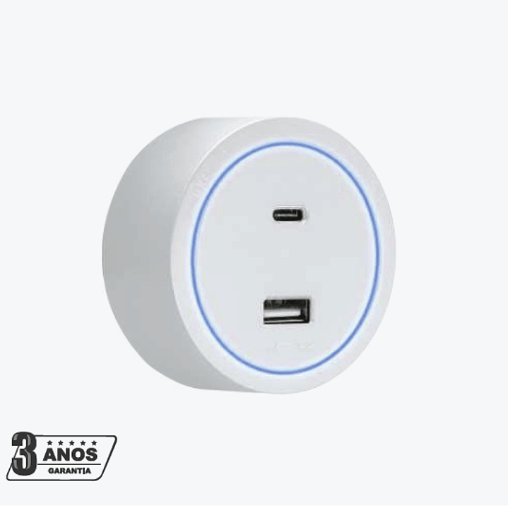Tomada Magnética USB A+C com LED Branco - R-Electric 1