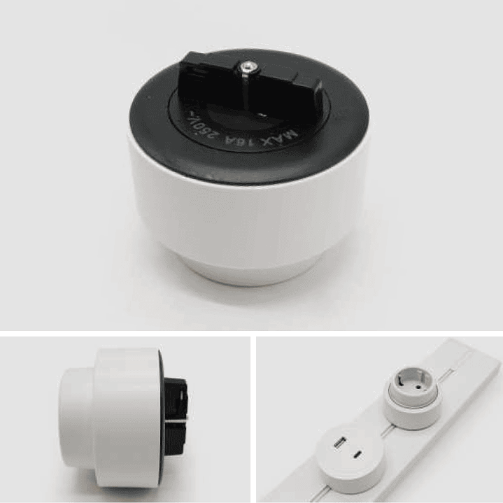 Tomada Magnética UE Branco - R-Electric 3