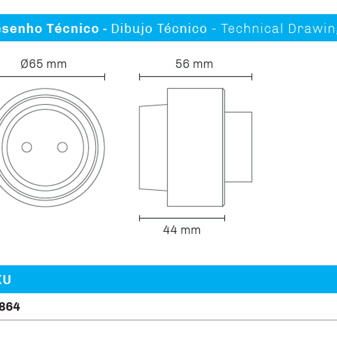 Tomada Magnética UE Cinza - R-Electric 4