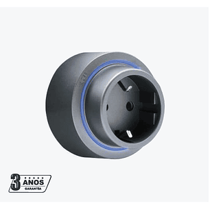 Tomada Magnética UE com LED Cinza - R-Electric