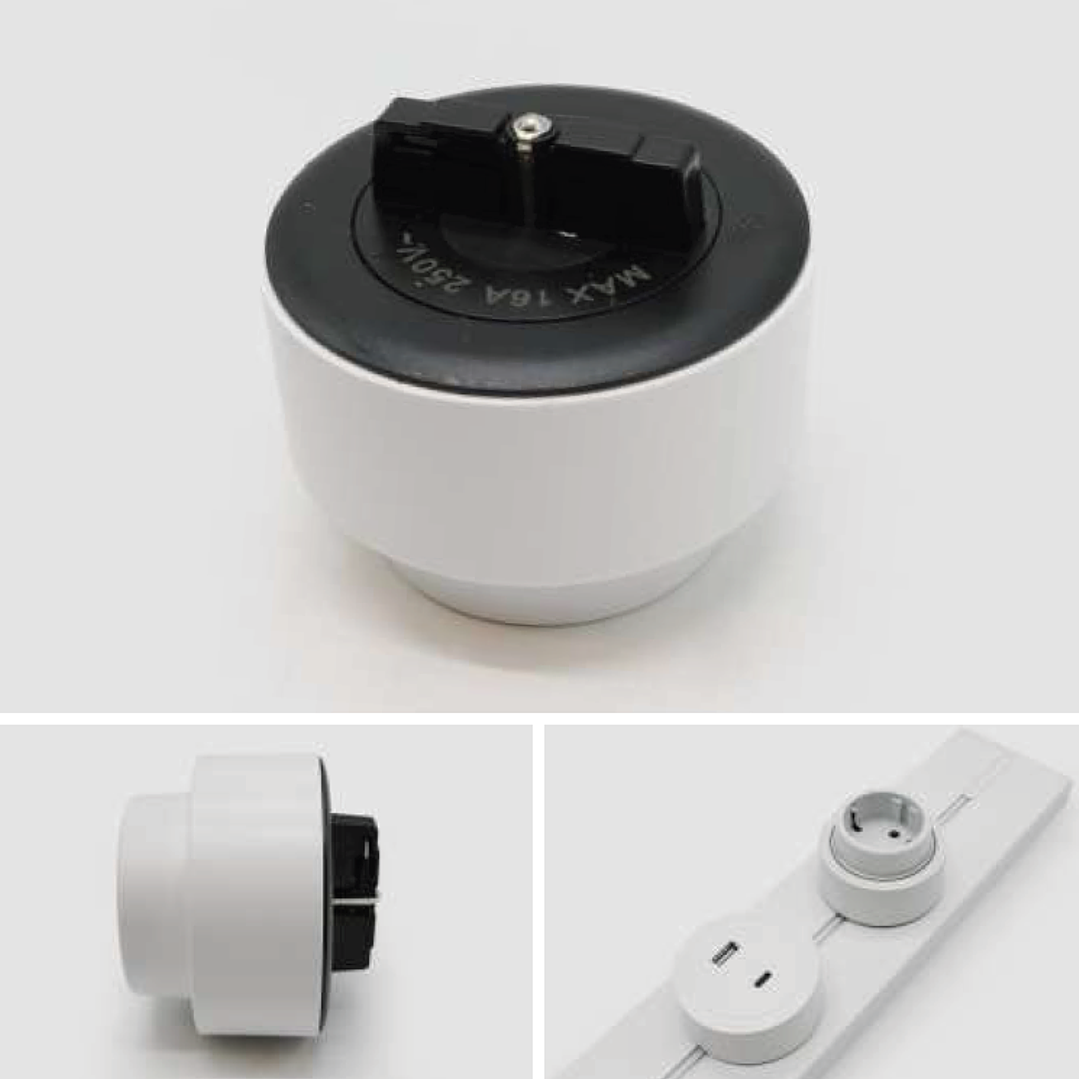 Tomada Magnética UE com LED Branco - R-Electric 5