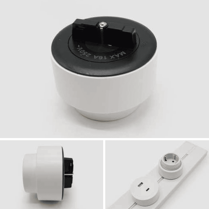 Tomada Magnética UE com LED Branco - R-Electric 5