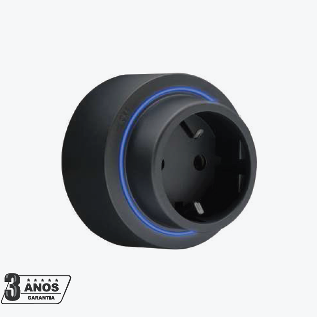 Tomada Magnética UE com LED Preto - R-Electric 1