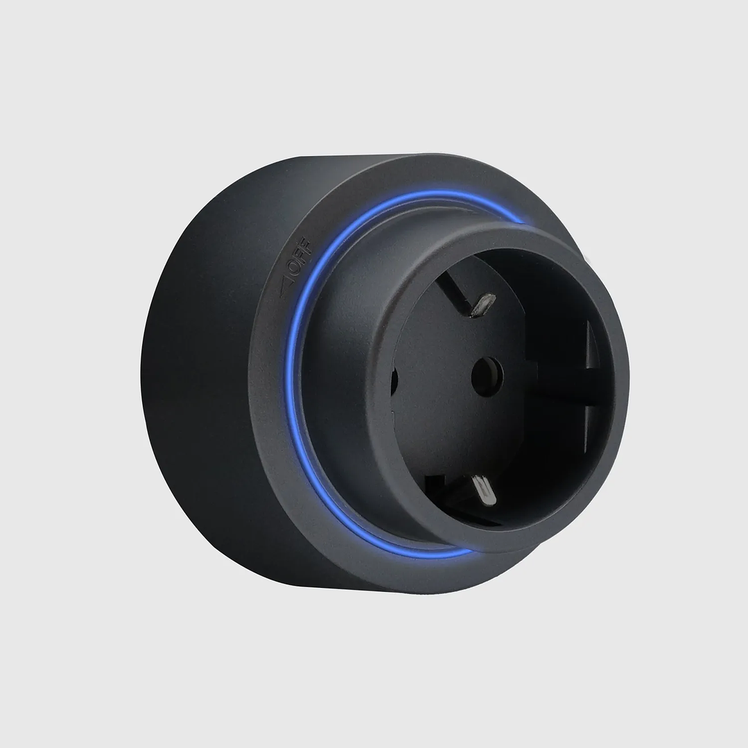 Tomada Magnética UE com LED Preto - R-Electric 2