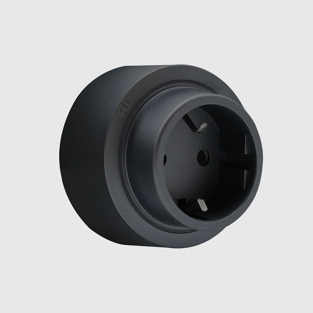 Tomada Magnética UE com LED Preto - R-Electric 3