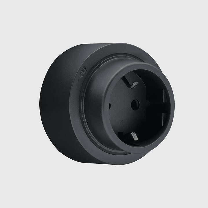 Tomada Magnética UE com LED Preto - R-Electric 3