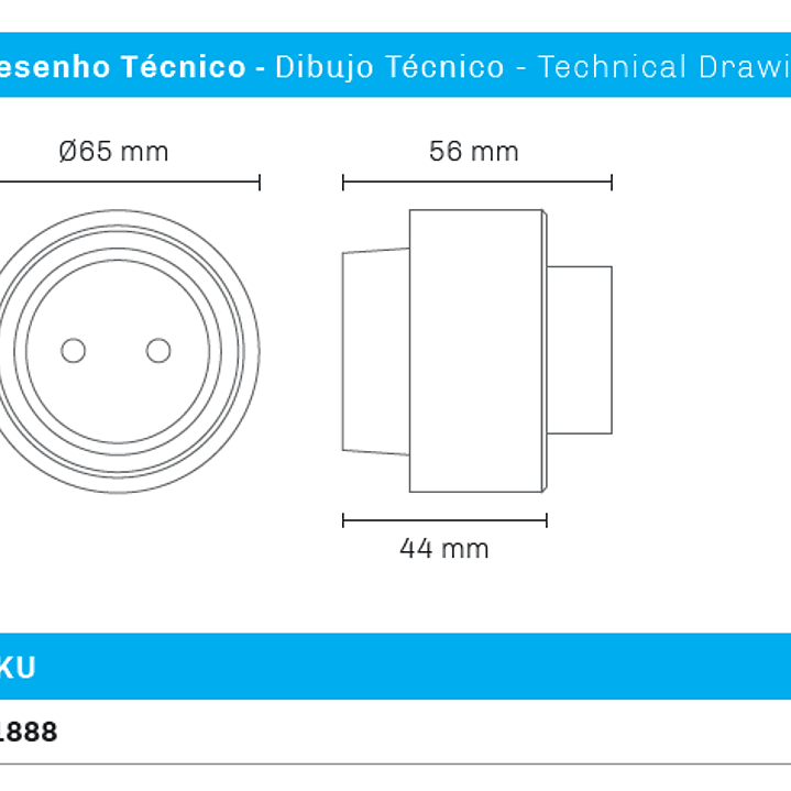 Tomada Magnética UE com LED Preto - R-Electric 5