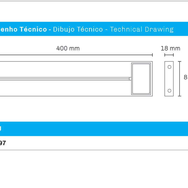 Calha Tomadas Magnéticas Com Interruptor 400/800/1200mm Preto - R-Electric 5