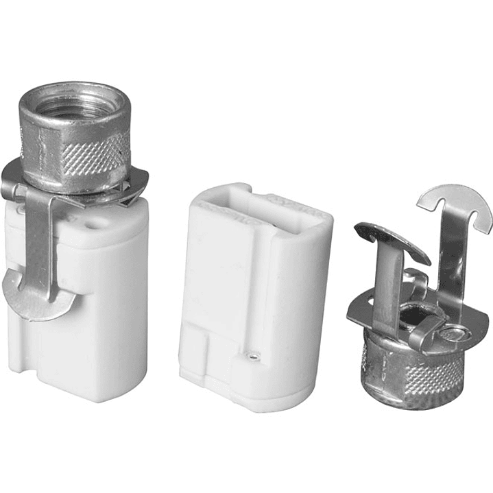 Suporte de lâmpada G9 branco, 2 peças, com encaixe M10, em porcelana 1