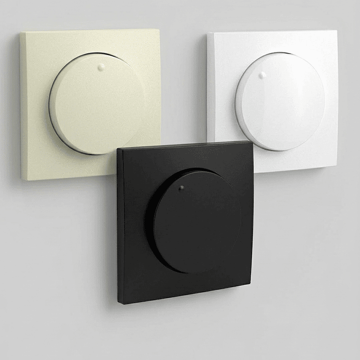 Centro P/Regulador/Comutador Luz - Branco / Marfim /Preto Mate - 90721TPM  Efapel 1