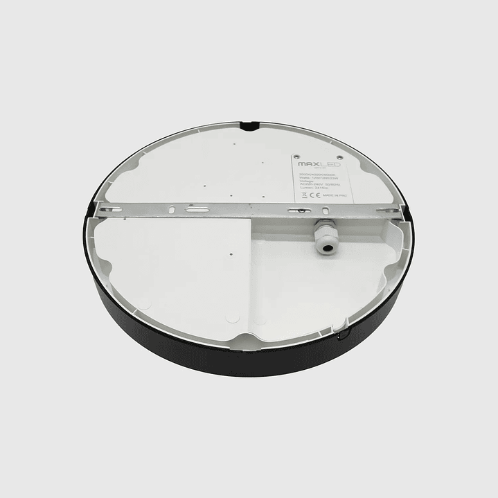 Aplique Plafon LED 23W/18W/12W 3CCT Redondo Ø28 cm 2415Lm Preto IP65 Maxled 4