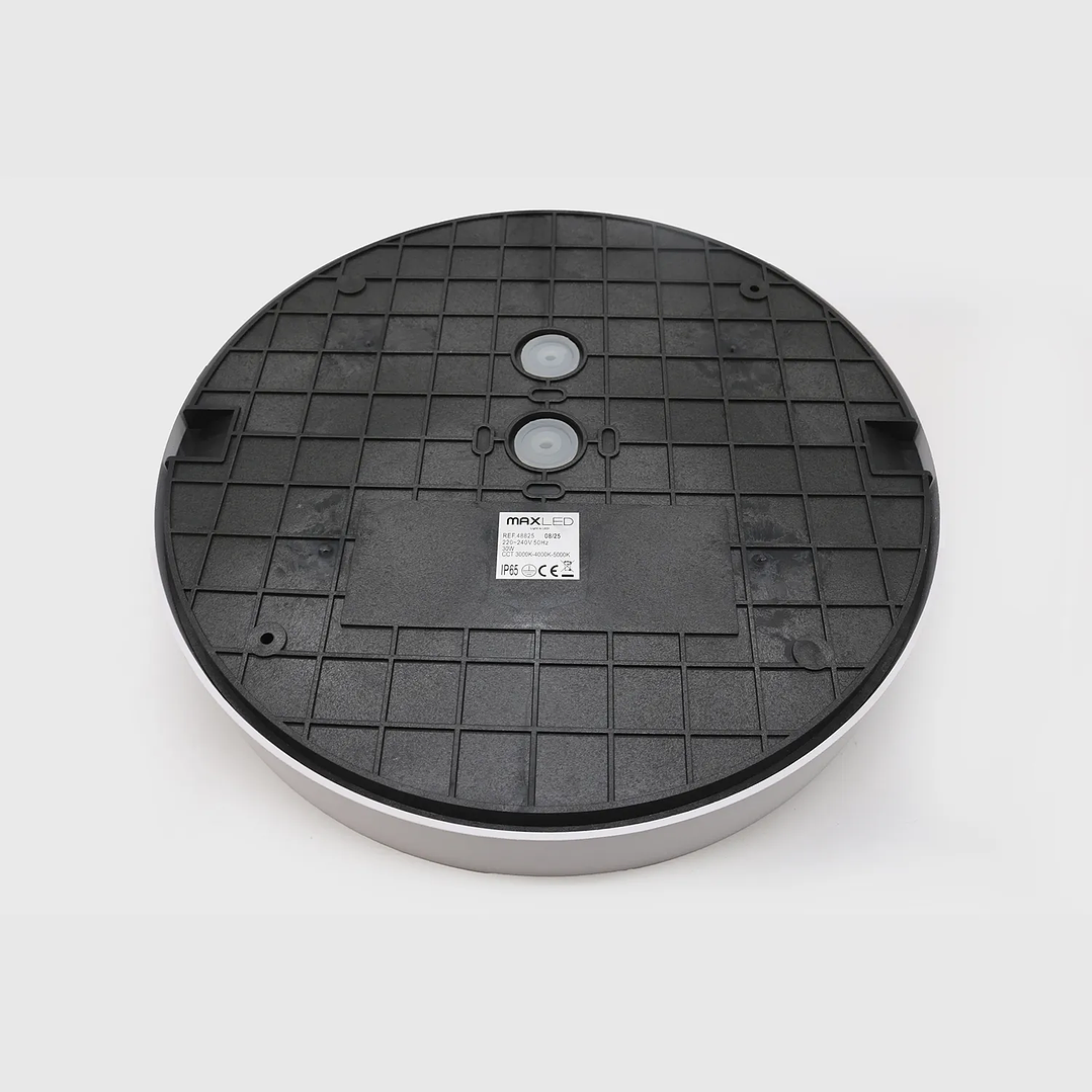 Aplique Plafon LED 30W 3CCT Redondo Ø32 cm 2800Lm Branco IP65 Maxled 3