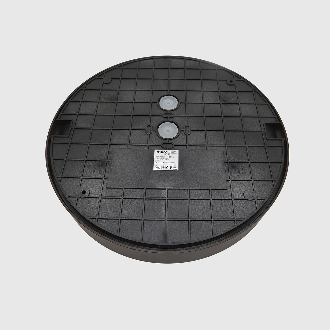 Aplique Plafon LED 30W 3CCT Redondo Ø32 cm 2800Lm Antracite IP65 Maxled 3