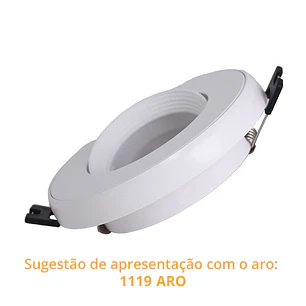 Aro de encastrar ONIRO Para GU10 redondo Alt.2,5xD.9cm policarbonato (PC) branco
