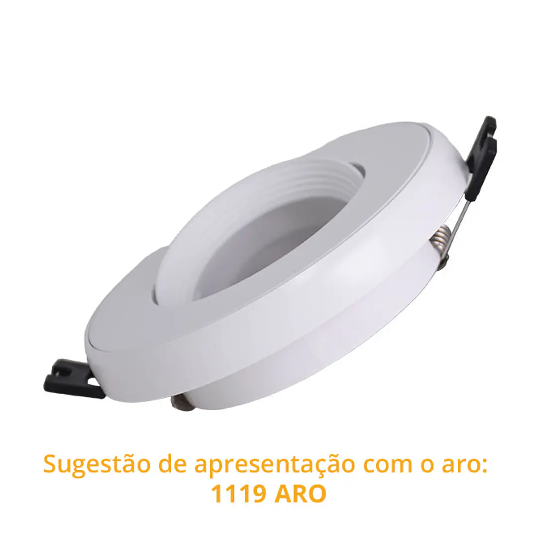 Aro de encastrar ONIRO Para GU10 redondo Alt.2,5xD.9cm policarbonato (PC) branco 2