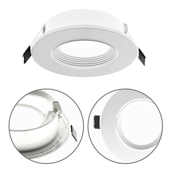 Aro de encastrar ONIRO Para GU10 redondo Alt.2,5xD.9cm policarbonato (PC) branco 1