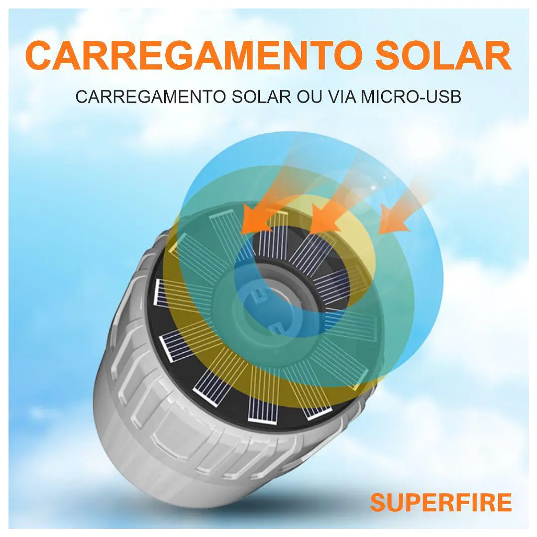 Lanterna Solar 18W 500lm SUPERFIRE 2