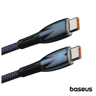 Cabo USB-C Macho P/ USB-C Macho 100W 1m Glimmer BASEUS