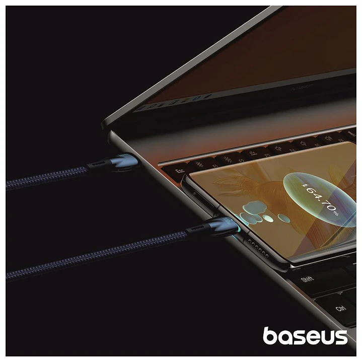 Cabo USB-C Macho P/ USB-C Macho 100W 1m Glimmer BASEUS 3