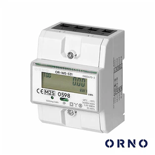 Contador de Energia Trifásico 230V/80A 4.3 Módulos Din ORNO