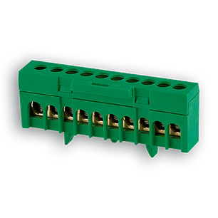 BARRAMENTO ISOLADO TERRA 10F (1x25+9x16) VERDE Quitérios