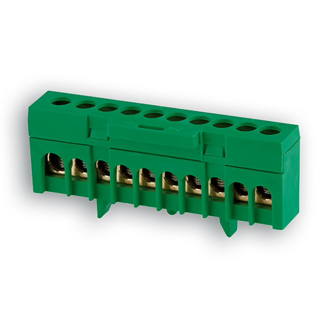 BARRAMENTO ISOLADO TERRA 10F (1x25+9x16) VERDE Quitérios 1