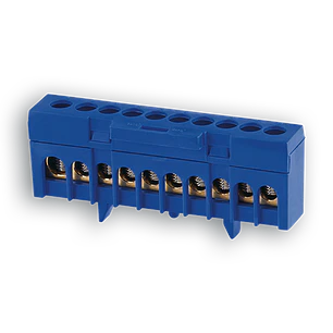 BARRAMENTO ISOL. NEUTRO 10F (1x25+9x16) Azul Quitérios