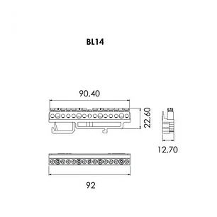 Barramento De Latão 14x10 Neutro TEV