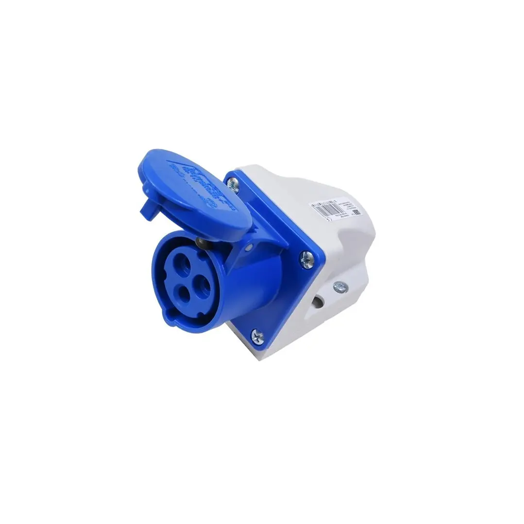 TOMADA MURAL FEMEA 2P+T 230V 16A IP44 6H 3x16A PCE 113-6K 1