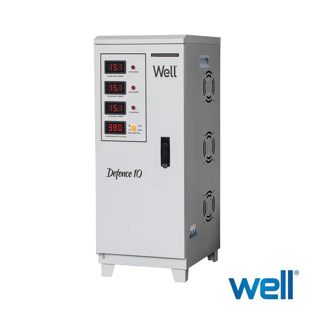 Estabilizador Automático Tensão Trifásico Servomotor 10KVA Well 1