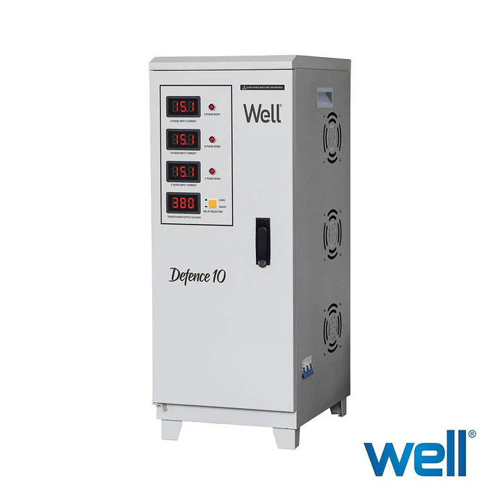 Estabilizador Automático Tensão Trifásico Servomotor 10KVA Well 1