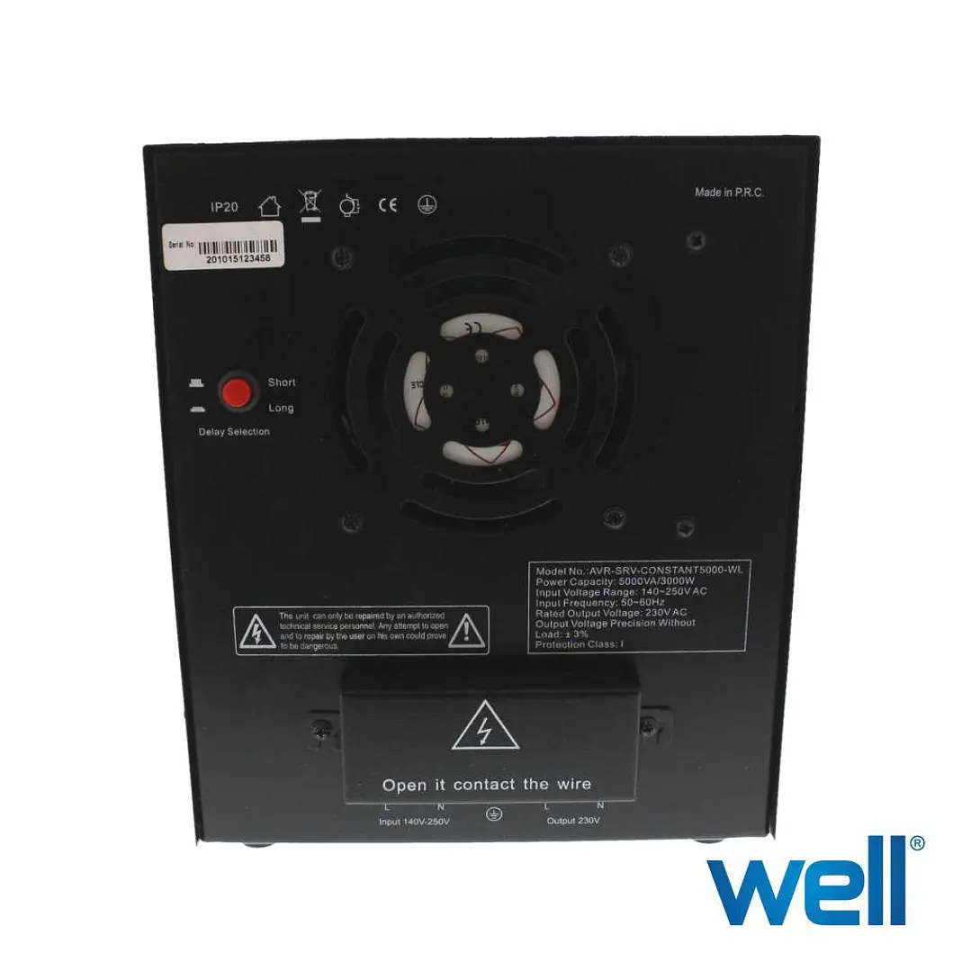 Estabilizador Automático Tensão Servomotor 5000VA Well 2