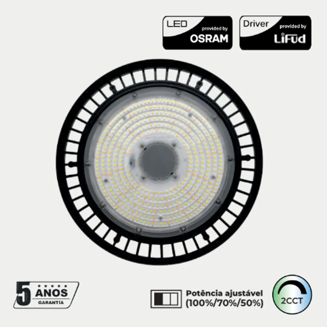 Atena - Campânula Led UFO 150W CCT2 24000lm Lumiarq 1