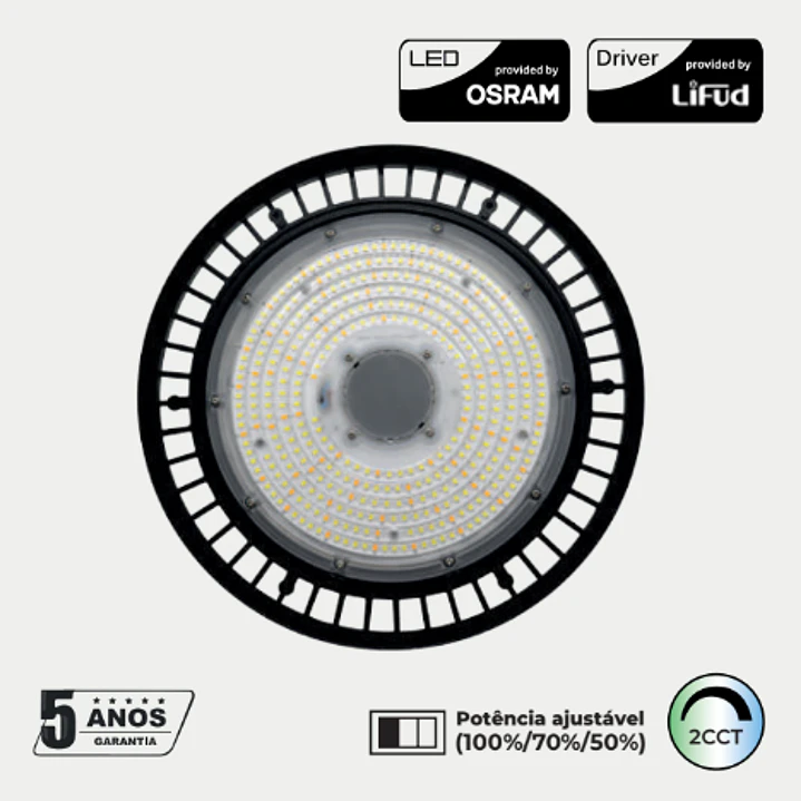 Atena - Campânula Led UFO 150W CCT2 24000lm Lumiarq 1