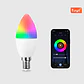 Lâmpada Smart LED WIFI / Bluetooth  RGB+CCT3 470Lm C37 E14 5W - Maxled - Miniatura 1