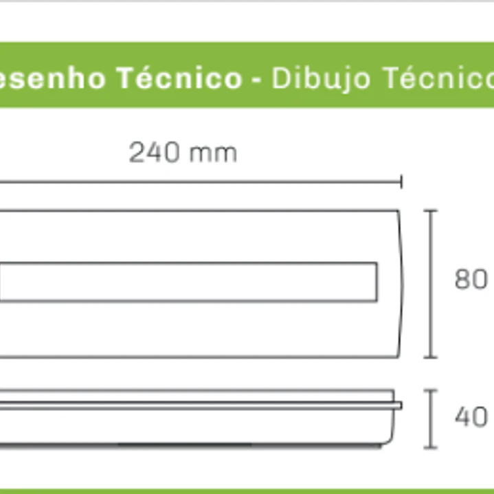 Armadura Emergência Permanente e não Permanente 6500K 3W 150Lm IP20 - R-Electric 6