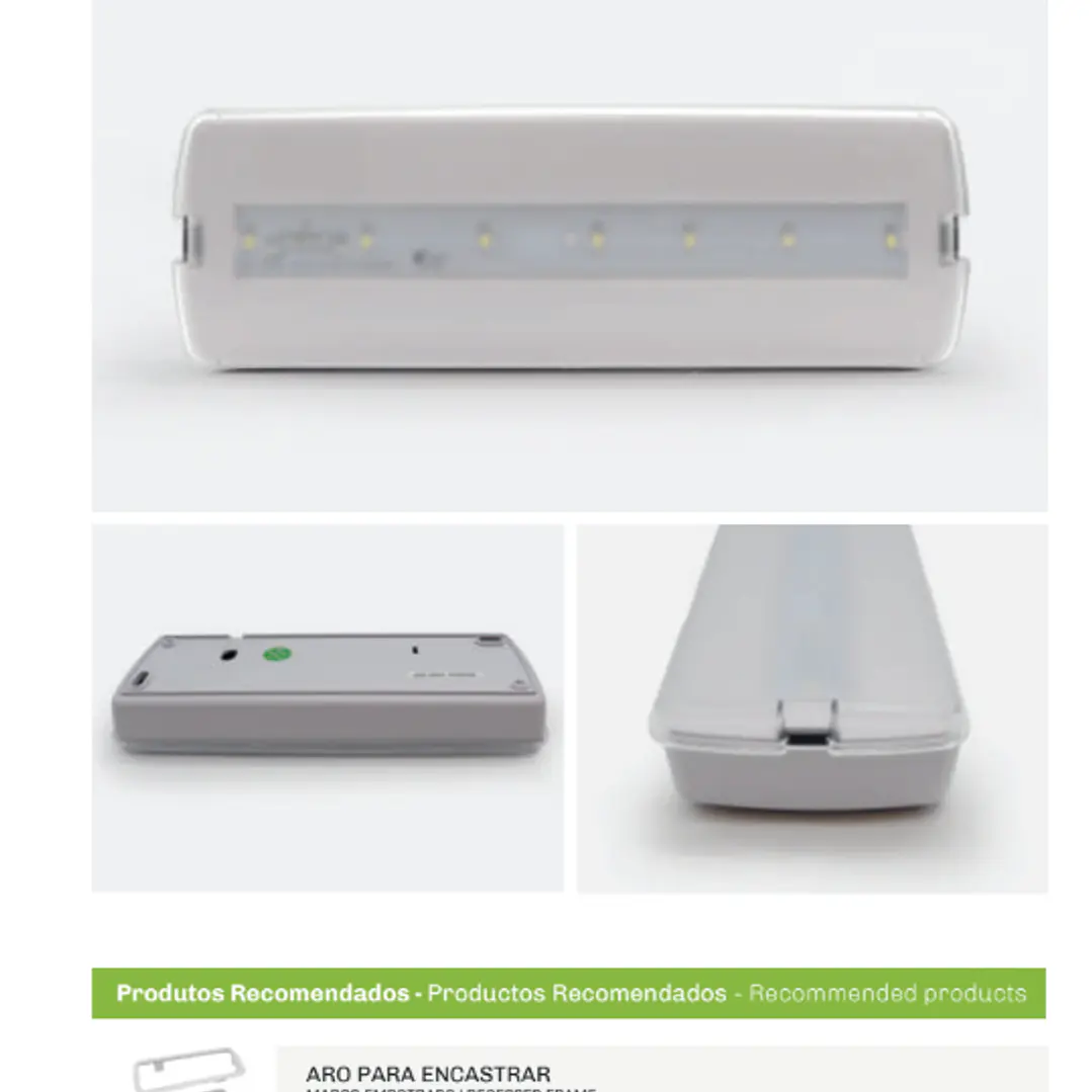 Armadura Emergência Permanente e não Permanente 6500K 3W 150Lm IP20 - R-Electric 5
