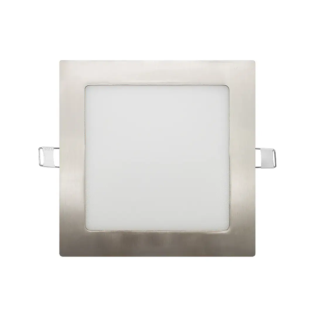 Led Painel Quadrado Níquel 12w 3CCT 960Lm IP44 - Maxled 1