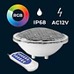 Lâmpada Led Piscina PAR56 com Comando RGB 24W IP68 Maxled - thumbnail 1
