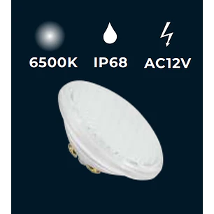 Lâmpada Led Piscina PAR56 18W 1800lm 6500K Maxled