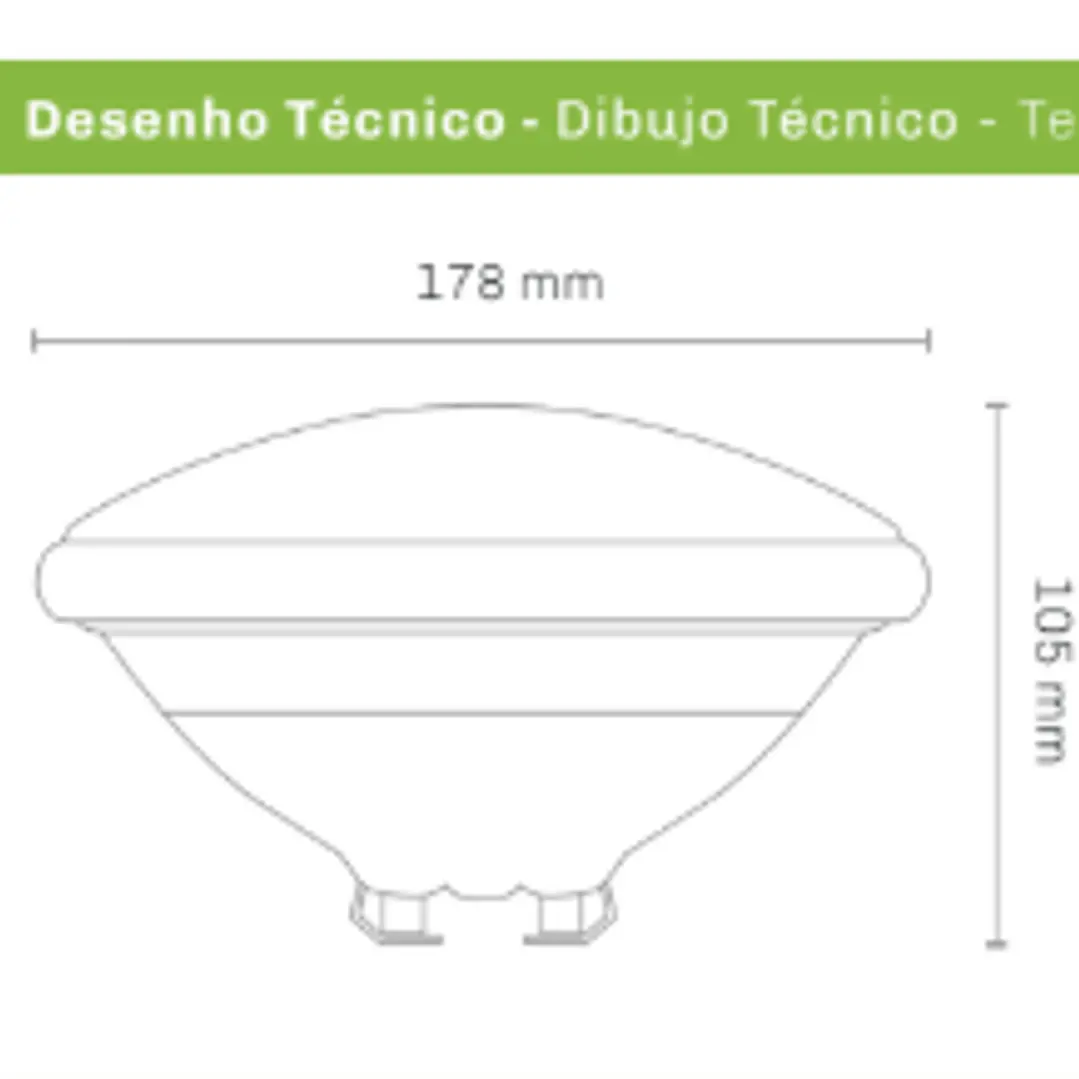 Lâmpada Led Piscina PAR56 RGB 18W IP68 Maxled 6