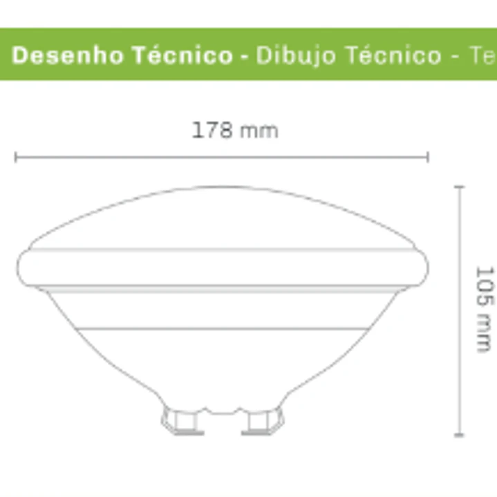 Lâmpada Led Piscina PAR56 RGB 18W IP68 Maxled 6