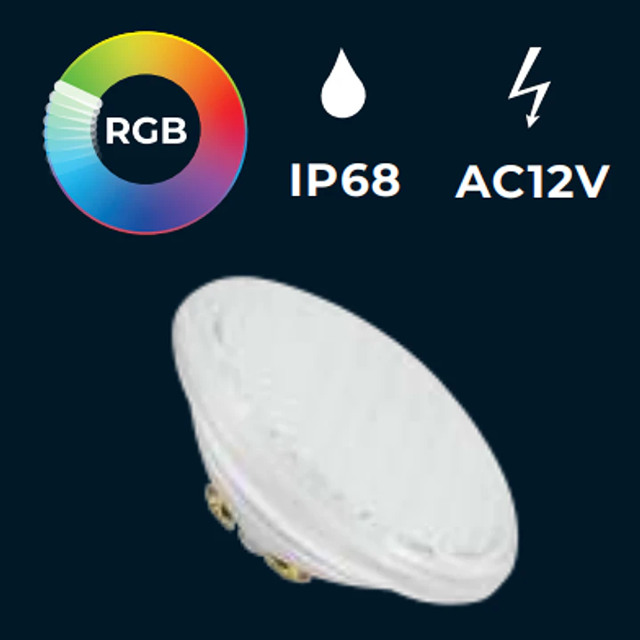 Lâmpada Led Piscina PAR56 RGB 18W IP68 Maxled 1